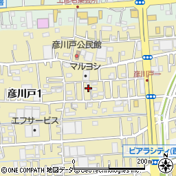 埼玉県三郷市彦川戸周辺の地図