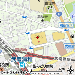 西松屋新オリンピック武蔵浦和店周辺の地図