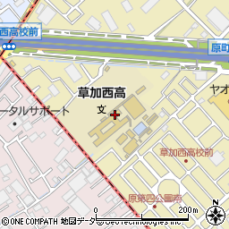 埼玉県立　草加かがやき特別支援学校草加分校周辺の地図