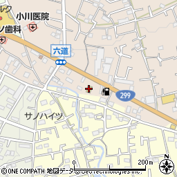 ローソン飯能双柳六道店周辺の地図