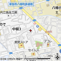江戸一草加館周辺の地図