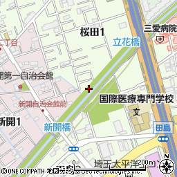 埼玉県さいたま市桜区桜田1丁目11周辺の地図