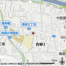 青柳嶋根倉庫周辺の地図