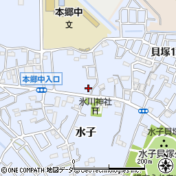 埼玉県富士見市水子595周辺の地図