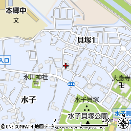 埼玉県富士見市水子1445周辺の地図