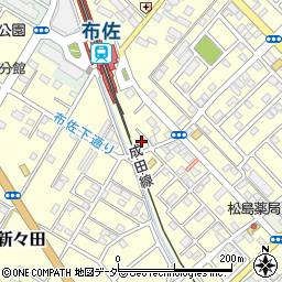 千葉県我孫子市布佐2828-6周辺の地図