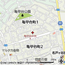 千葉県柏市亀甲台町周辺の地図