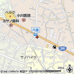 松屋飯能双柳店周辺の地図
