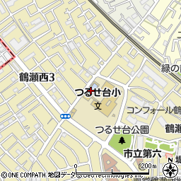 富士見市立図書館　鶴瀬西分館周辺の地図