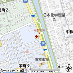 東武バスセントラル株式会社　草加営業事務所周辺の地図