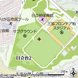 千葉県柏市日立台周辺の地図