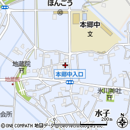 埼玉県富士見市水子615周辺の地図