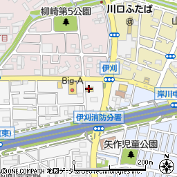 セブンイレブン川口伊刈消防署前店周辺の地図