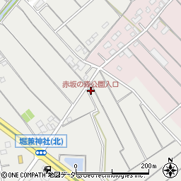 赤坂の森公園入口周辺の地図
