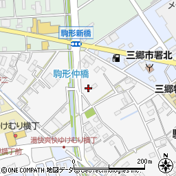 埼玉県三郷市駒形周辺の地図