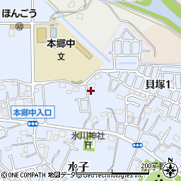 埼玉県富士見市水子1456周辺の地図