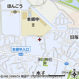 埼玉県富士見市水子590周辺の地図