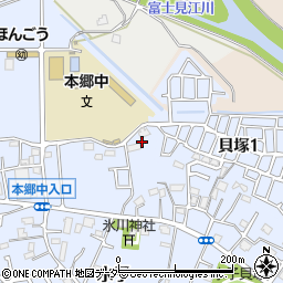埼玉県富士見市水子1461周辺の地図