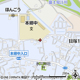 埼玉県富士見市水子588周辺の地図