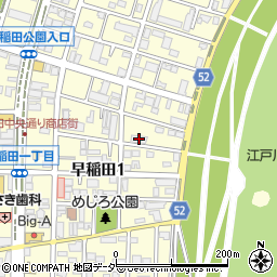 ルーブル早稲田周辺の地図