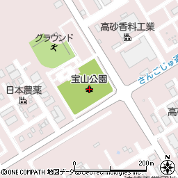 宝山公園周辺の地図