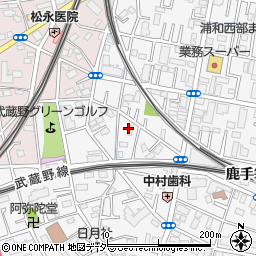 釜寅　浦和店周辺の地図