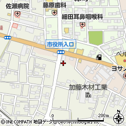 埼玉県飯能市笠縫430-3周辺の地図