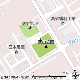 宝山公園トイレ周辺の地図