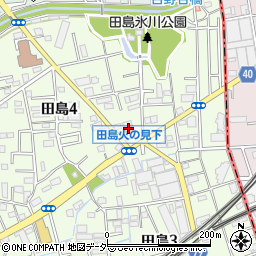 田島自治会館周辺の地図