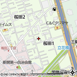 埼玉県さいたま市桜区桜田1丁目16周辺の地図