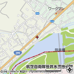 埼玉県狭山市笹井1862-2周辺の地図
