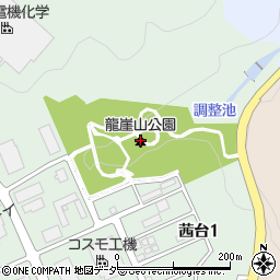 龍崖山公園周辺の地図