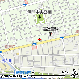 草加清門郵便局 ＡＴＭ周辺の地図