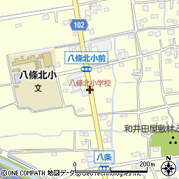 八條北小学校周辺の地図