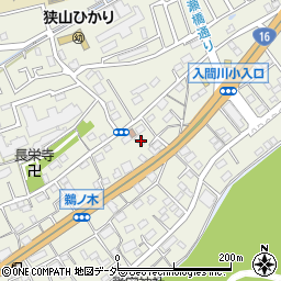埼玉県狭山市鵜ノ木14-25周辺の地図