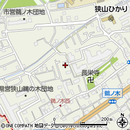 埼玉県狭山市鵜ノ木17-40周辺の地図