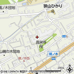 埼玉県狭山市鵜ノ木周辺の地図