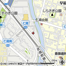 埼玉県三郷市仁蔵223周辺の地図