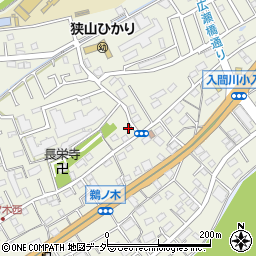 埼玉県狭山市鵜ノ木16-56周辺の地図