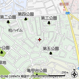 千葉県柏市あかね町7-22周辺の地図