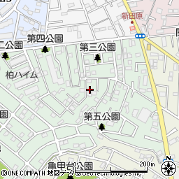 千葉県柏市あかね町5-6周辺の地図