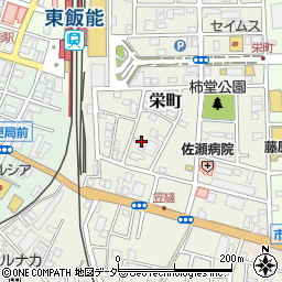 埼玉県飯能市栄町周辺の地図