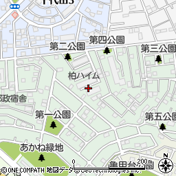 千葉県柏市あかね町周辺の地図