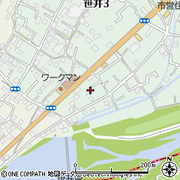 埼玉県狭山市笹井1丁目34-3周辺の地図