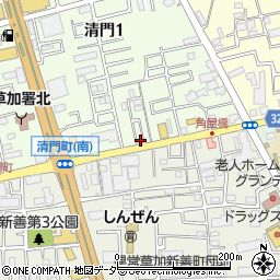 埼玉県草加市清門1丁目307-1周辺の地図