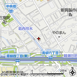 セブンイレブン草加青柳中央店周辺の地図