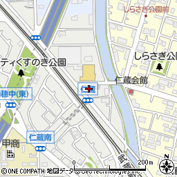 埼玉県三郷市仁蔵217-2周辺の地図