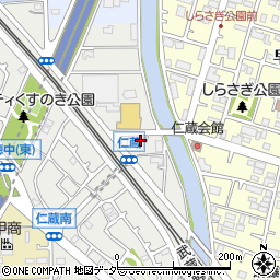 埼玉県三郷市仁蔵217-1周辺の地図
