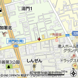 埼玉県草加市清門1丁目311周辺の地図