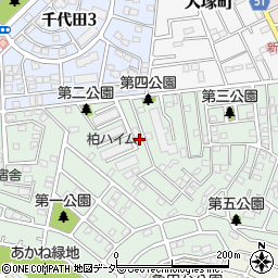 千葉県柏市あかね町8-77周辺の地図
